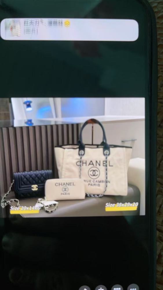 Chanel white bag set