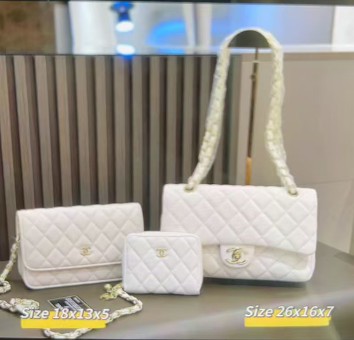 Chanel white bag set