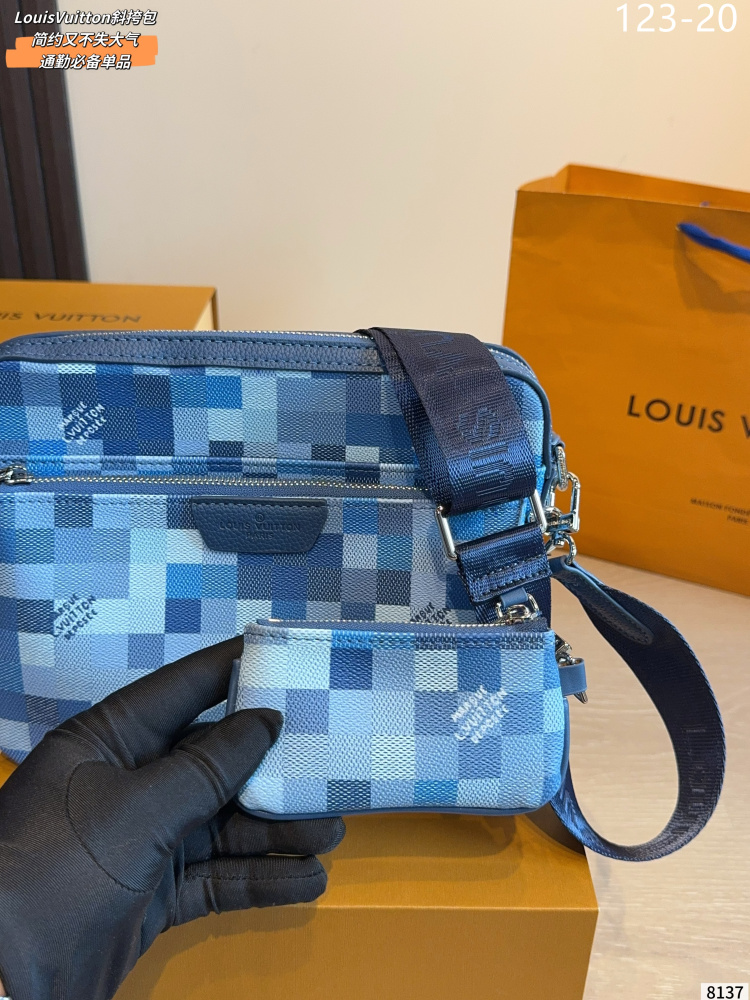LV Checkered 3-in-1 Crossbody Bag