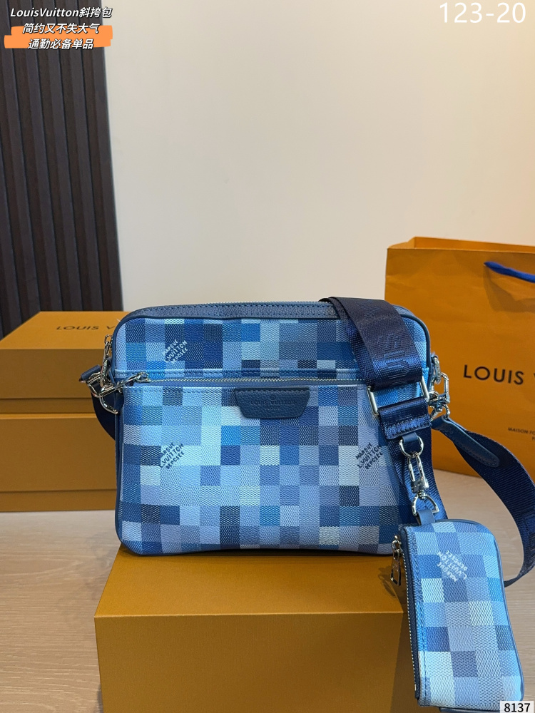 LV Checkered 3-in-1 Crossbody Bag