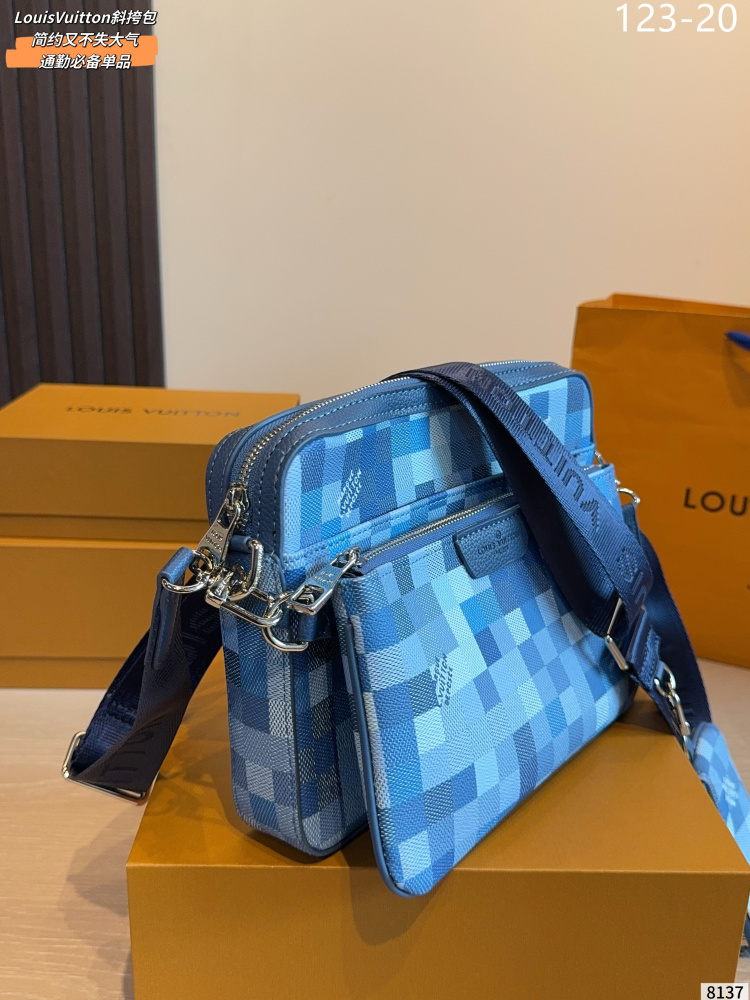 LV Checkered 3-in-1 Crossbody Bag