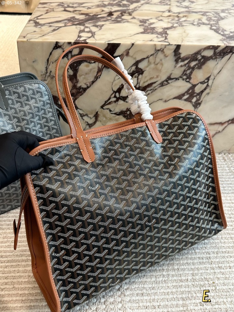 Goyard brown tote bag
