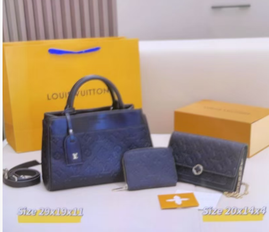 LV black bag set