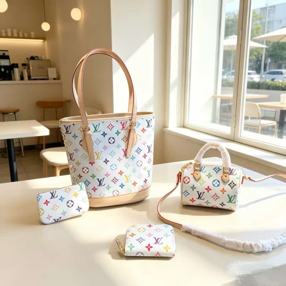 LL white bucket bag set