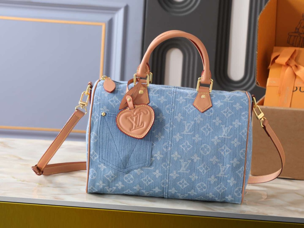 LL blue denim speedy