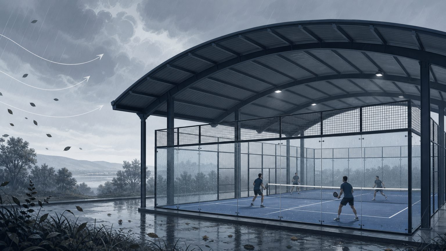 Editorial diagram for Long-Lasting Performance of Rain Roof Padel Courts in Variable Weather Conditions