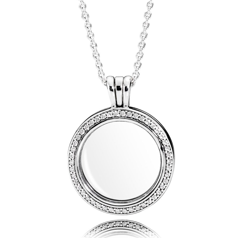 pandora sparkling floating locket necklace