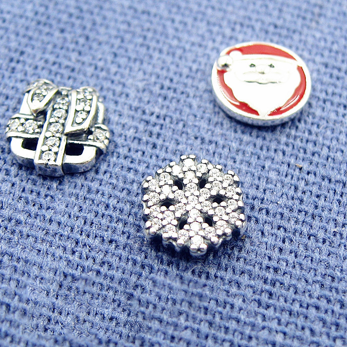 pandora silver christmas wonder petites w/ enamel & clear cz