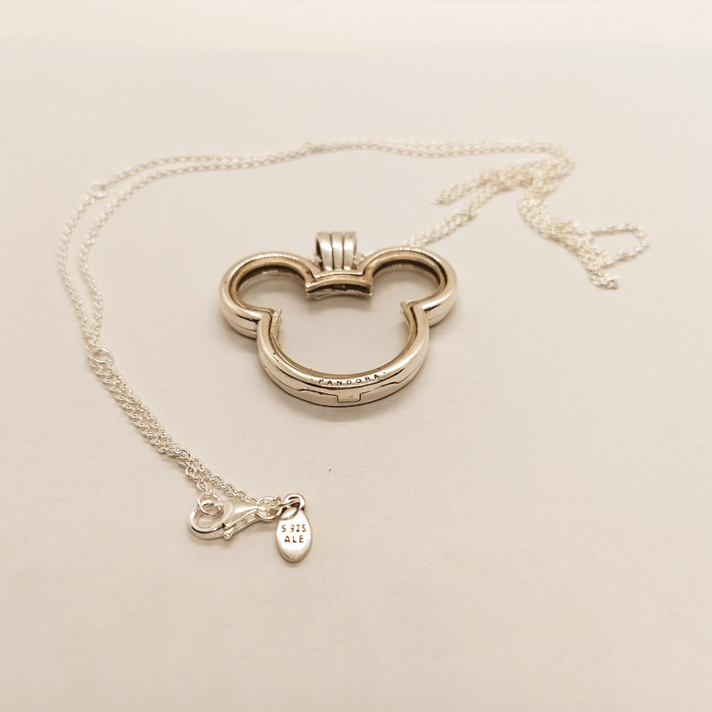 pandora medaillon kette disney mickey mouse floating locket