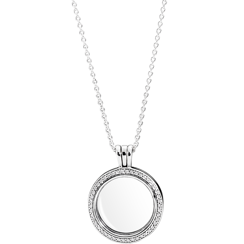 pandora sparkling floating locket necklace