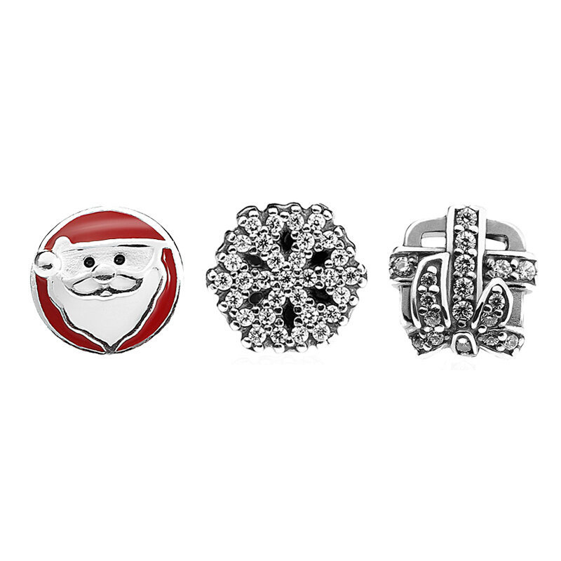 pandora silver christmas wonder petites w/ enamel & clear cz