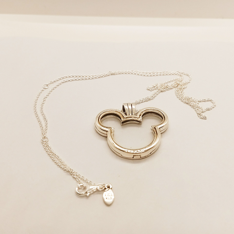 pandora medaillon kette disney mickey mouse floating locket