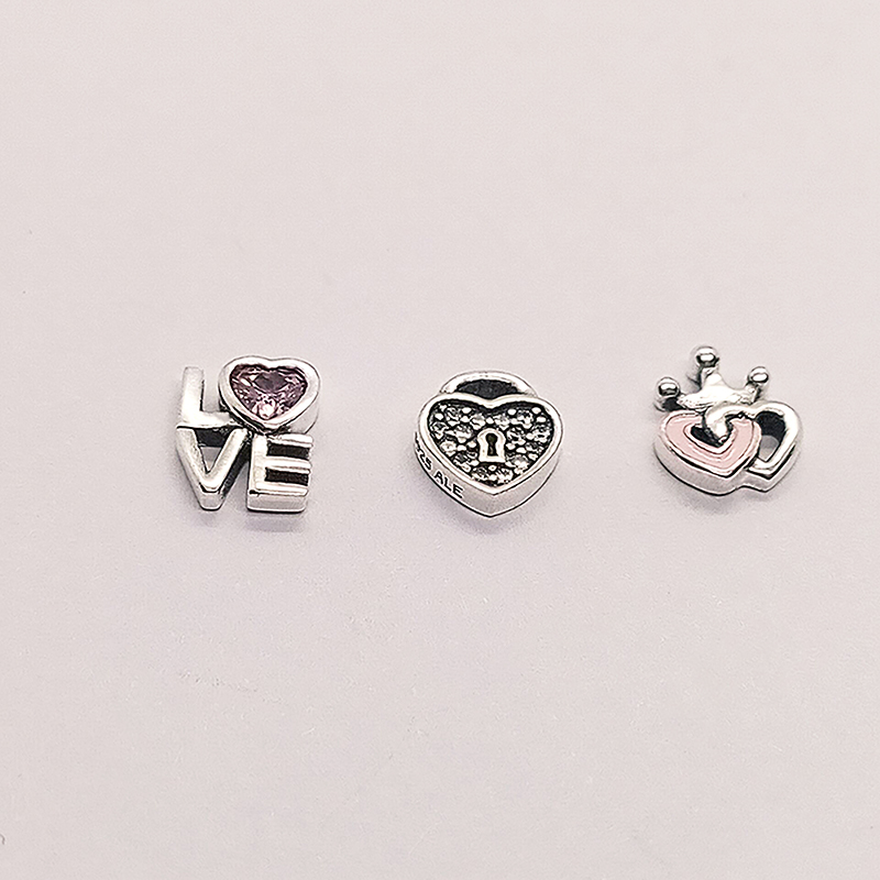 pandora forever hearts 3 set petites locket charm
