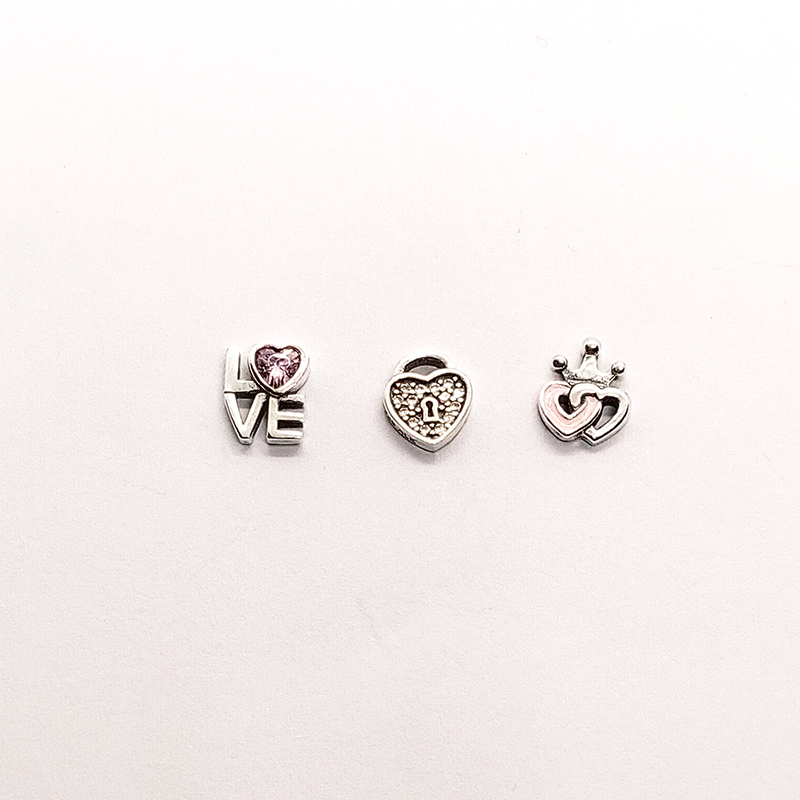 pandora forever hearts 3 set petites locket charm