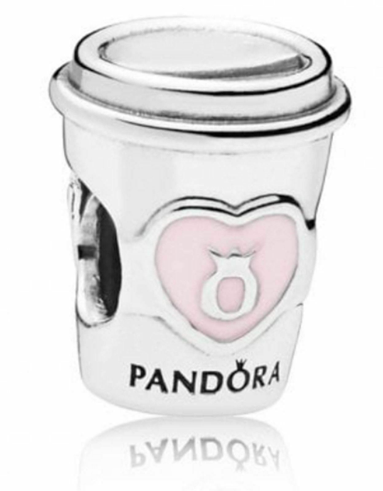 Silver PANDORA Drink To Go Coffee Cup Charm