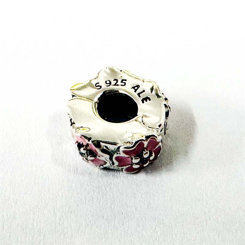 pandora pink primrose clip charm