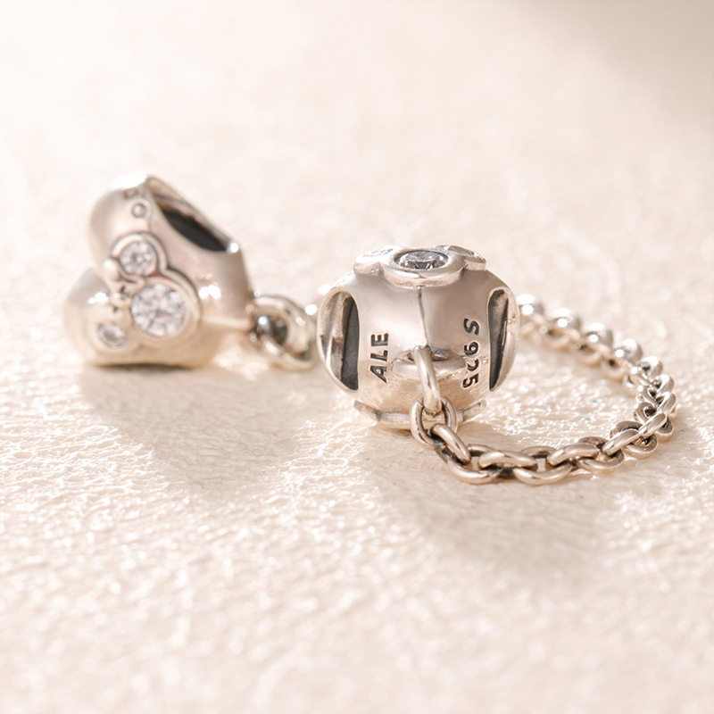 Pandora Mickey Mouse Safety Chain Charms Bracelet