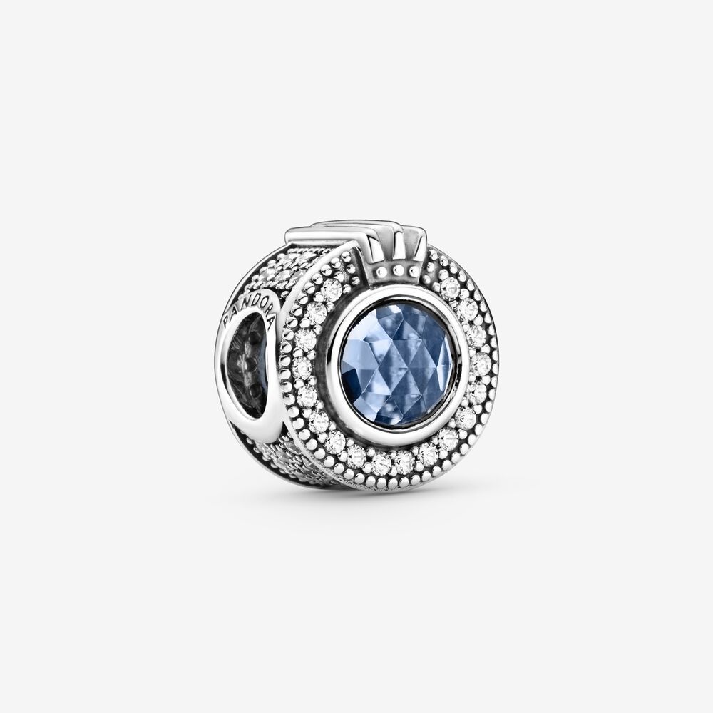 pandora sparkling blue crown o charm
