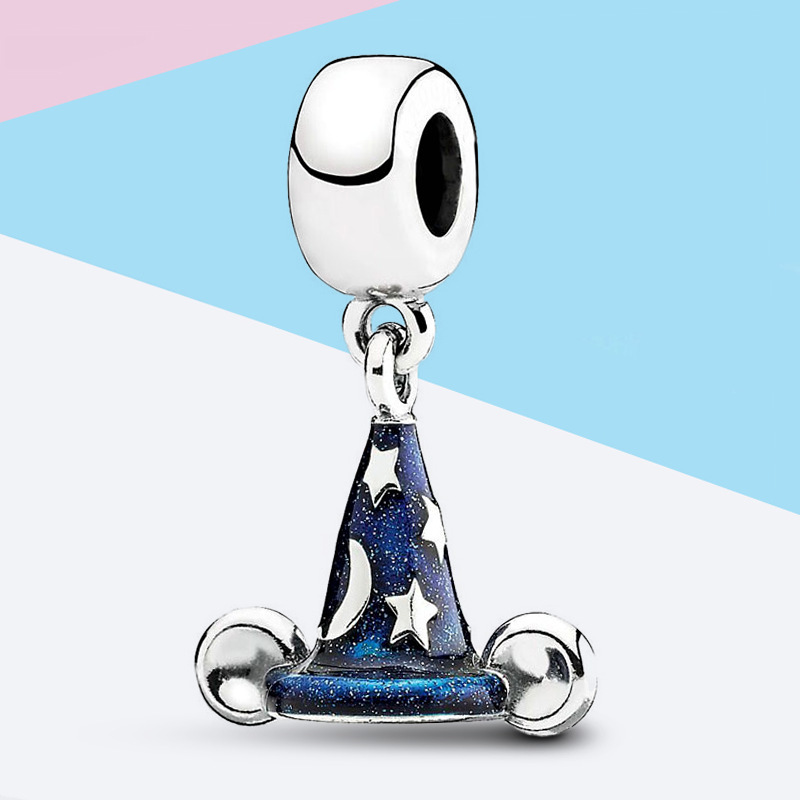 Pandora Mickey's Sorcerers Enamel Hat Pendant S925 ALE Charm