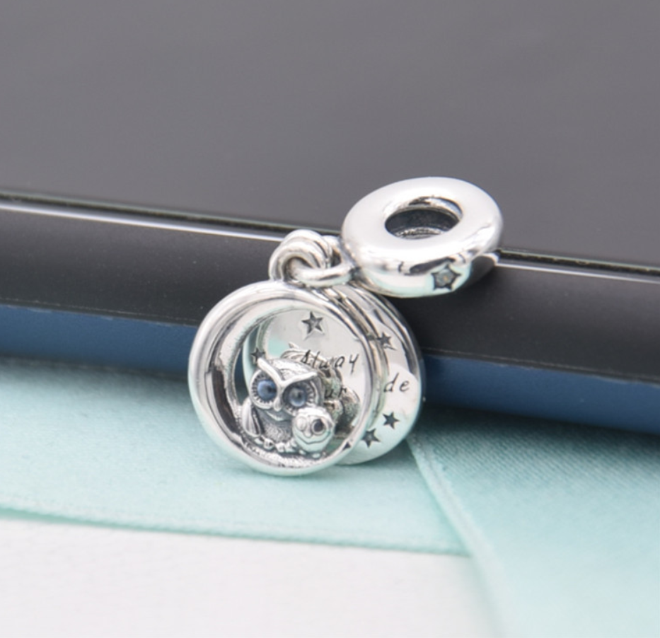 Pandora 'Always by your side OWL' Dangle Charm