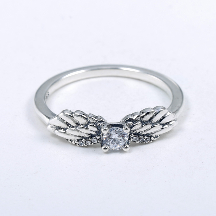 PANDORA SPARKLING ANGEL WINGS RING S925 ALE STERLING SILVER