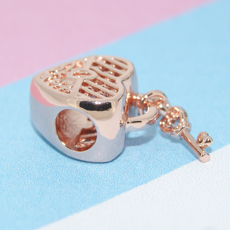 Love You Pandora Sterling Silver Charm -Lock