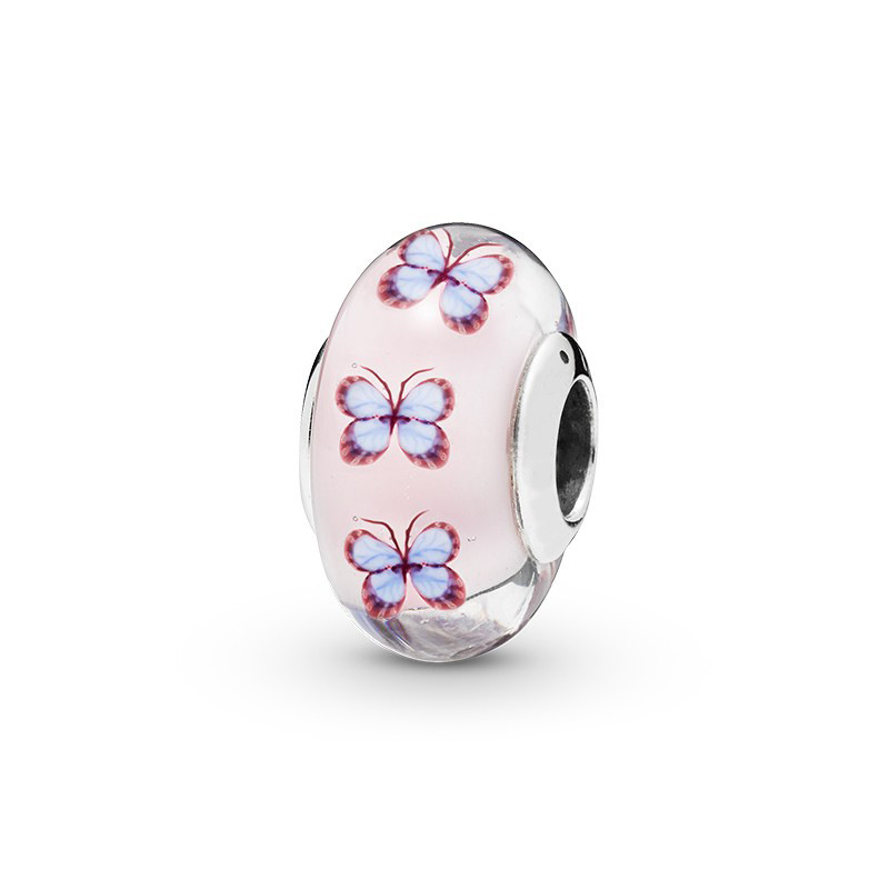 pandora butterfly murano glass charm bead   s925 ale