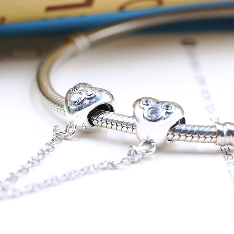 Pandora Mickey Mouse Safety Chain Charms Bracelet