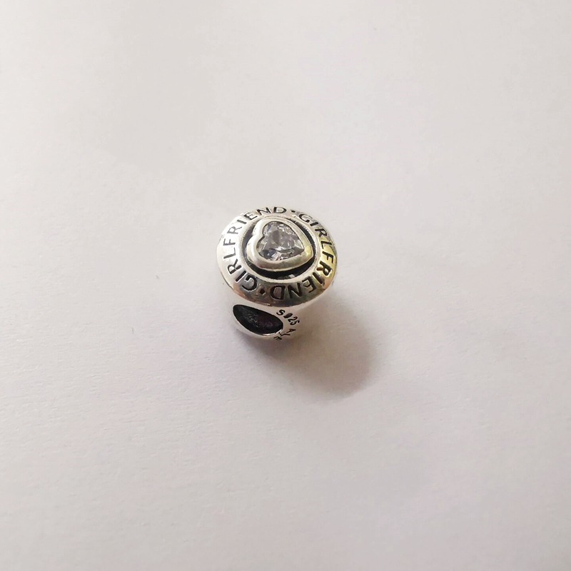 new pandora silver girlfriend love heart valentines gift charm