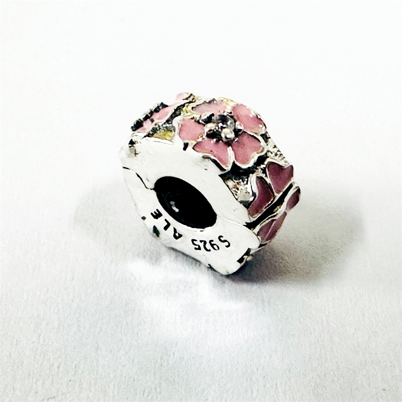 pandora pink primrose clip charm