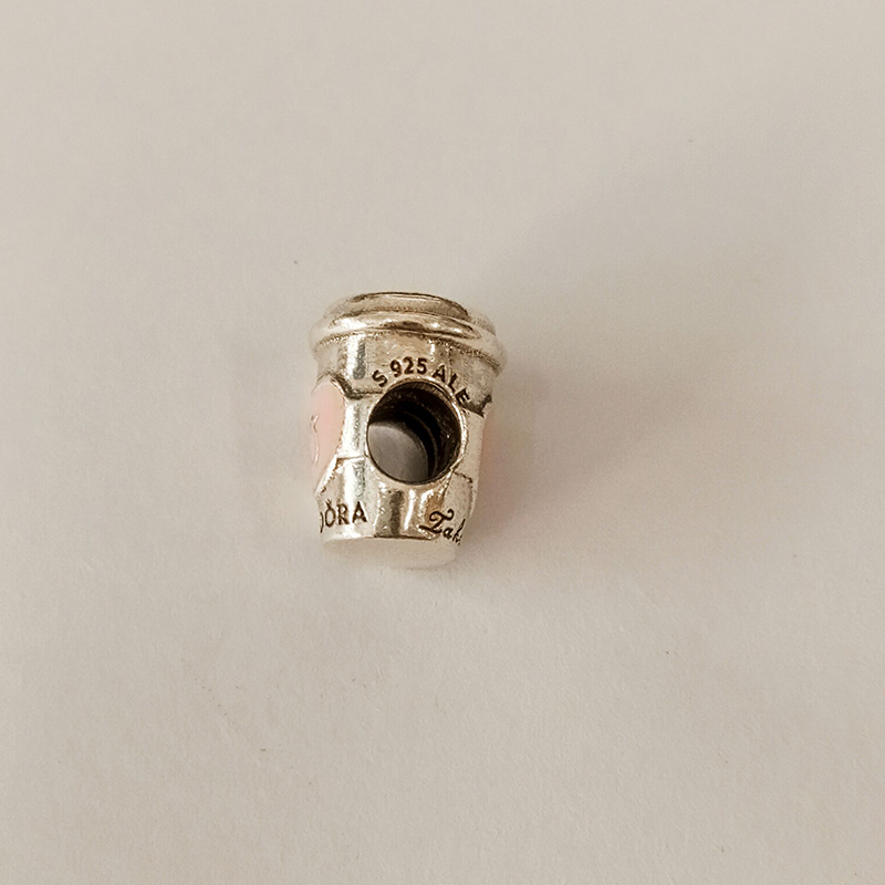 Silver PANDORA Drink To Go Coffee Cup Charm