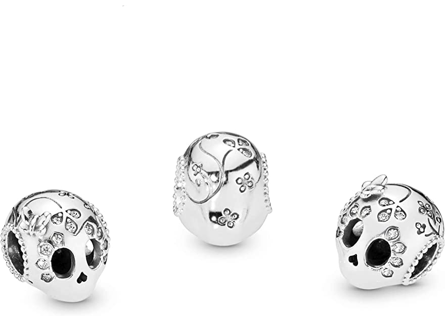 Pandora Sparkling Skull Charm ALE S925