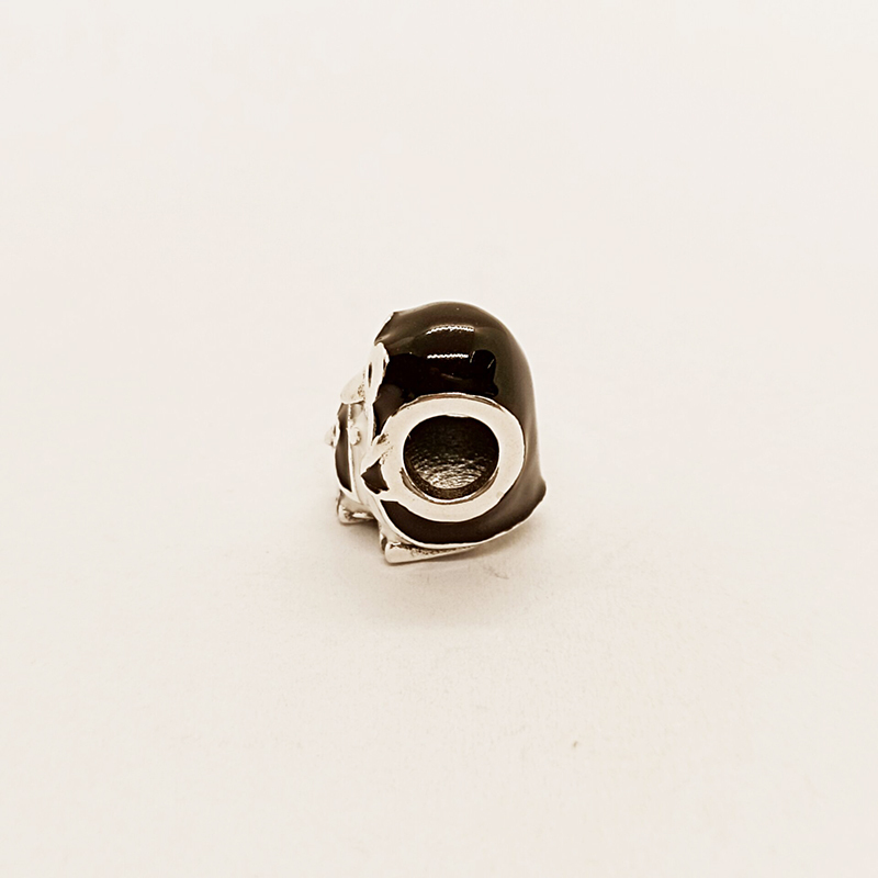 pandora sterling silver & enamel penguins charm