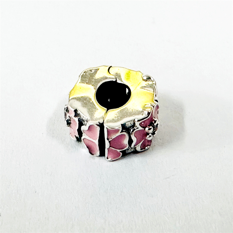 pandora pink primrose clip charm