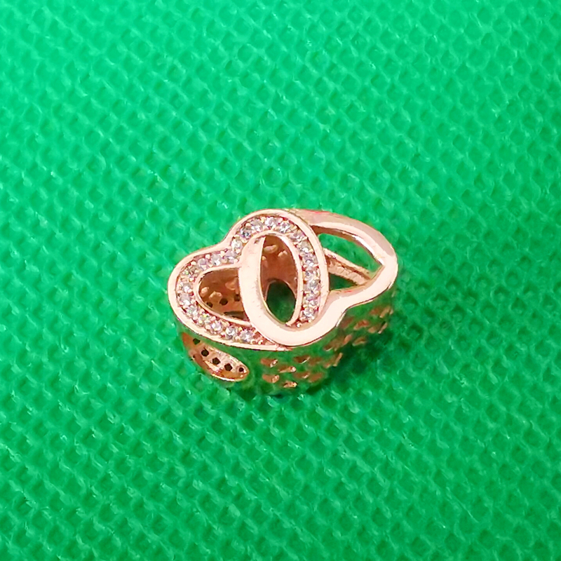 pandora 925 ale rose gold bracelet charm bead ale r met