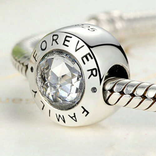 Family Forever Charm for Bracelet. Authentic 925 Sterling Silver