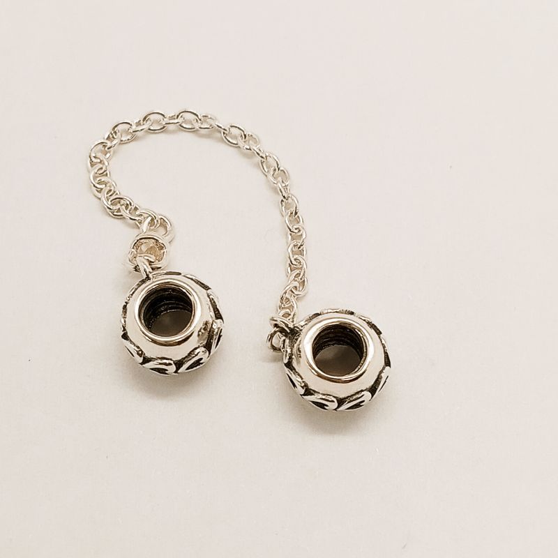 Pandora Silver Charm Love connection safety chain