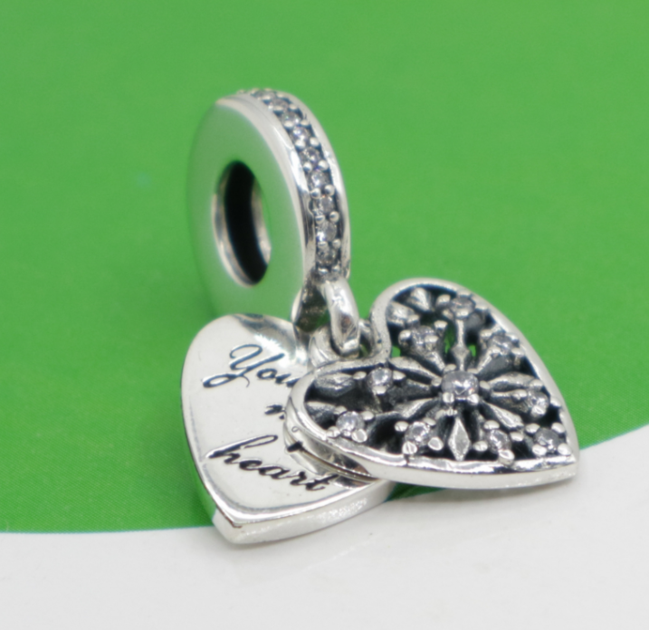 pandora you melt my heart charm sterling silver s925 ale cubic zirconia new