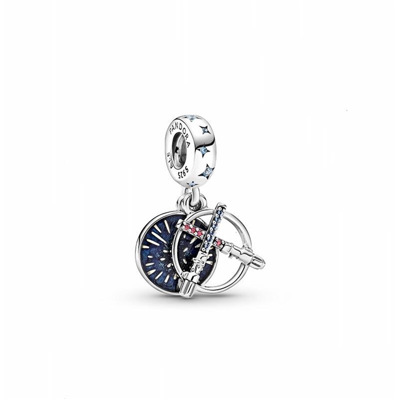 pandora x lightsaber double charm pendant zirconia
