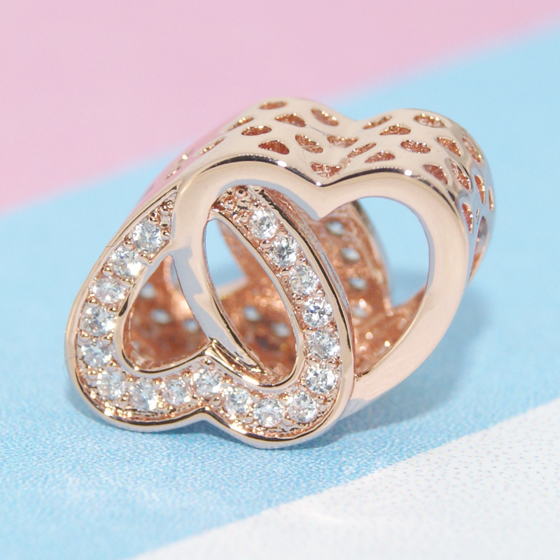 pandora 925 ale rose gold bracelet charm bead ale r met