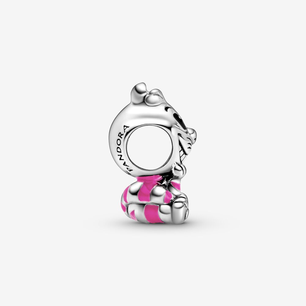 Pandora Silver Charm Alice in Wonderland Cheshire Cat Style