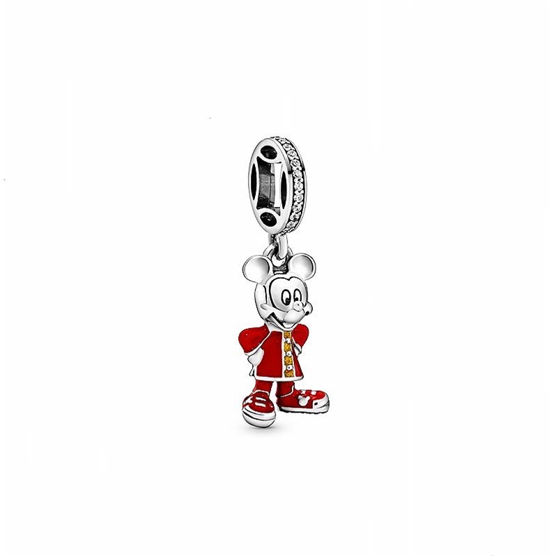 pandora silver mickey mouse dangle charm