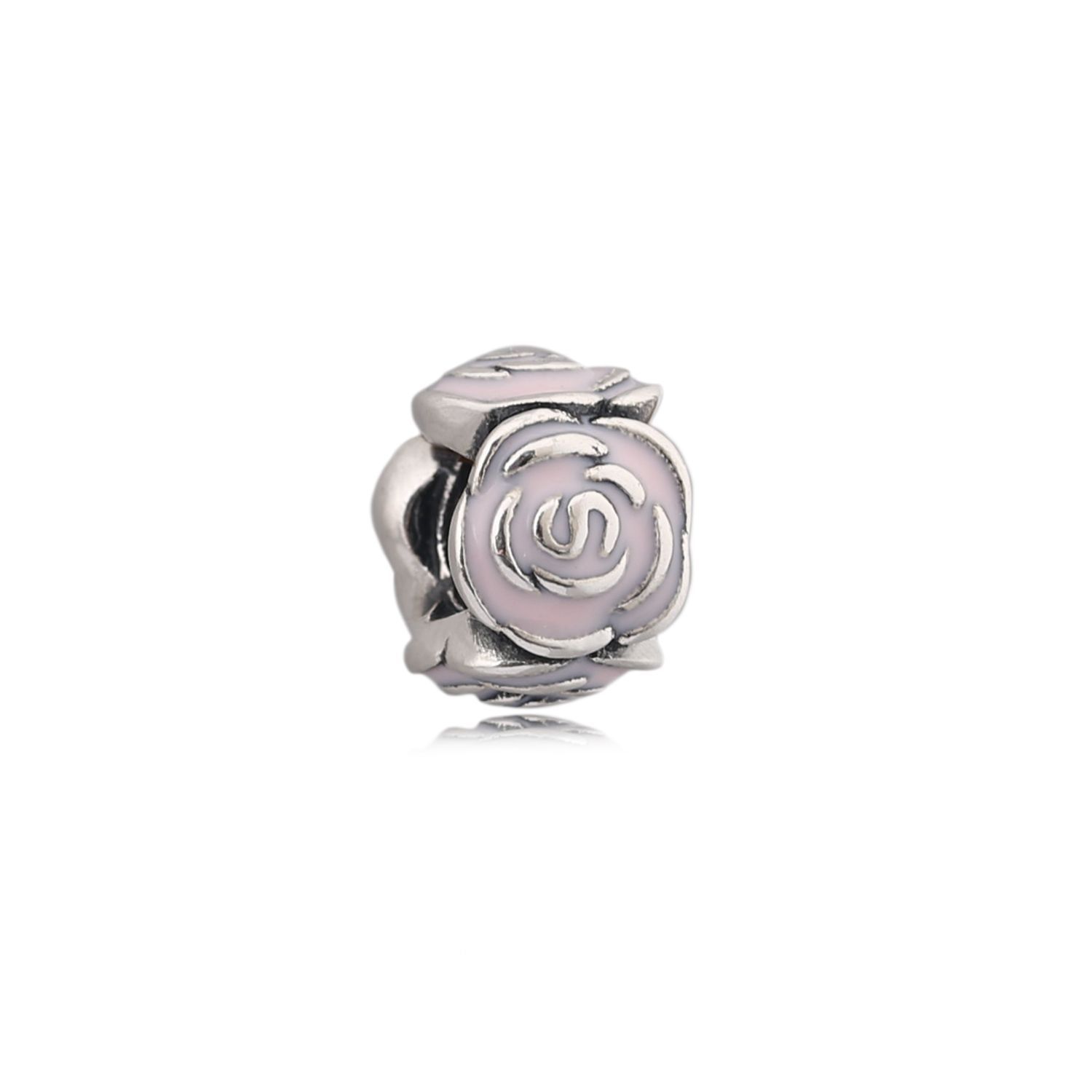 pandora rose garden pink enamel charm s925 ale