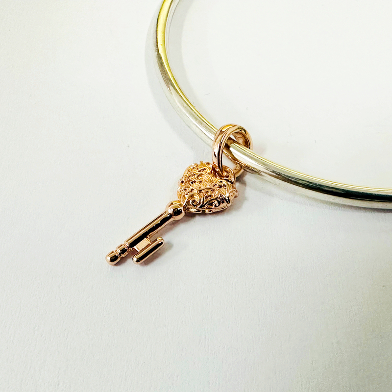 pandora 925 ale rose gold bracelet charm bead ale r met