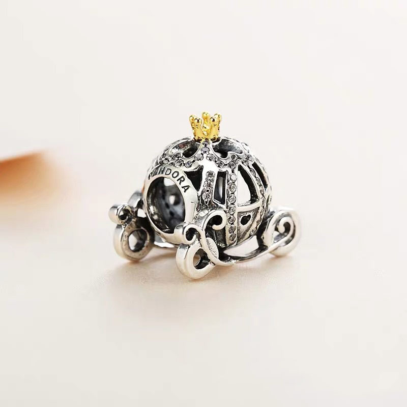 Cinderella Pumpkin Charm Bead Pandora Silver