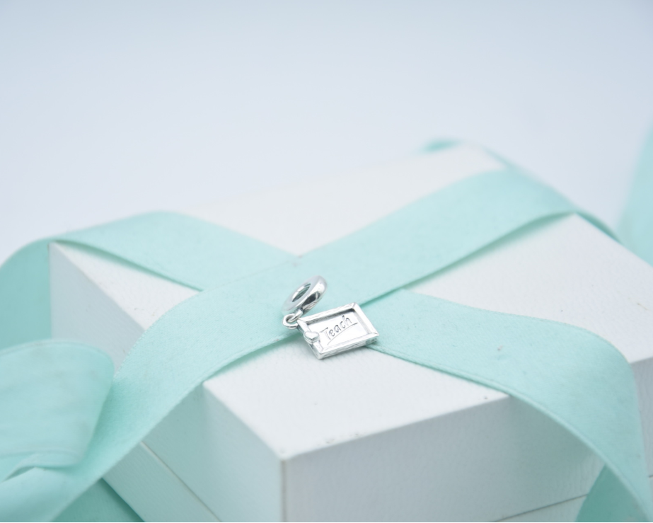 silver pandora teach with love teacher charm s925