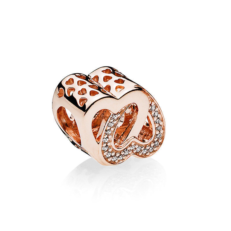 pandora 925 ale rose gold bracelet charm bead ale r met