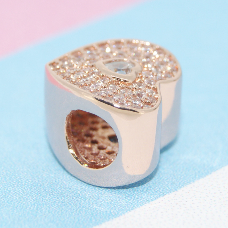 pandora 925 ale rose gold bracelet charm bead ale r met