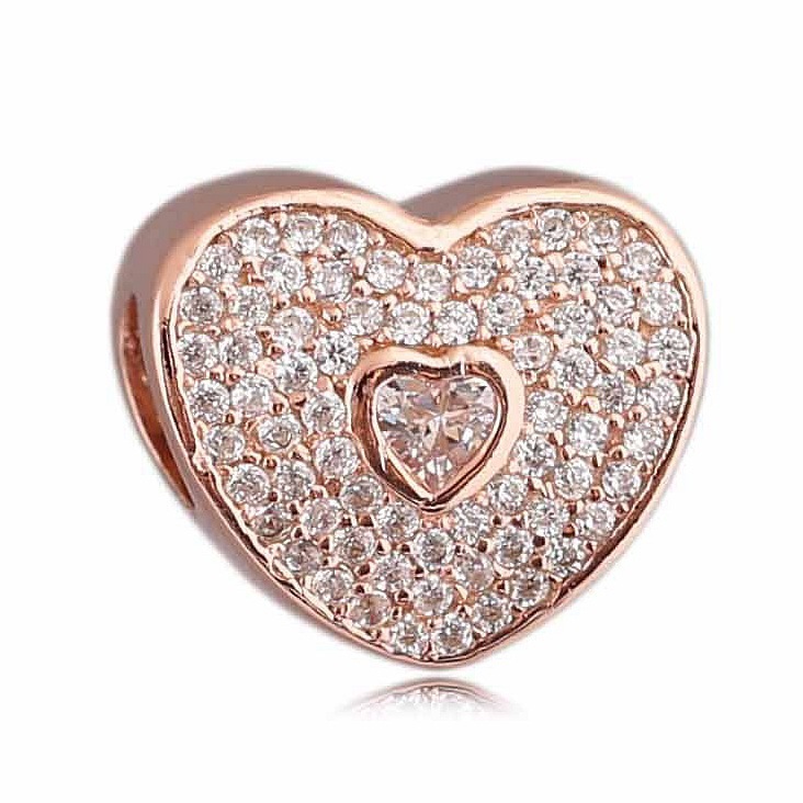 pandora 925 ale rose gold bracelet charm bead ale r met