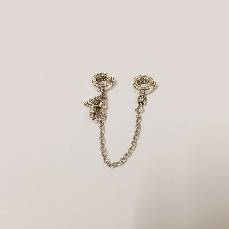 Pandora Climbing Mickey' Safety Chain Charm